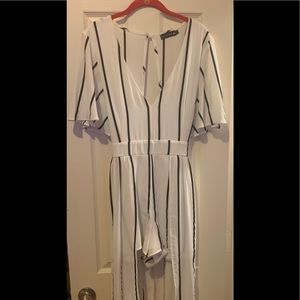 Romper with train